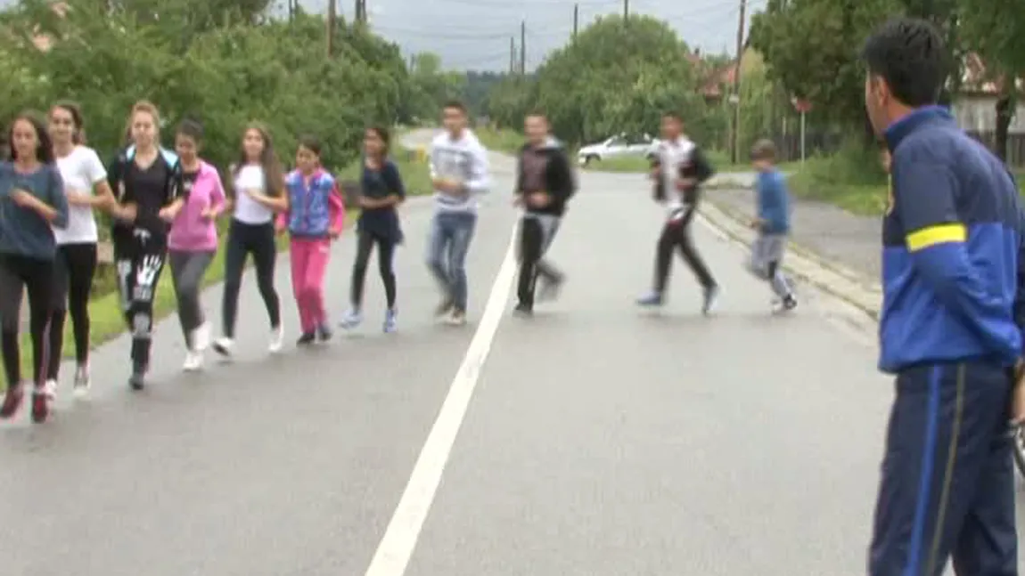Ore de sport pe şosea, elevi în pericol