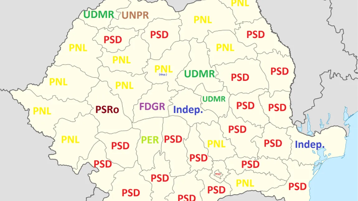 REZULTATE ALEGERI LOCALE 2016: Cum se împarte România politică. Rezultate alegeri pe oraşe