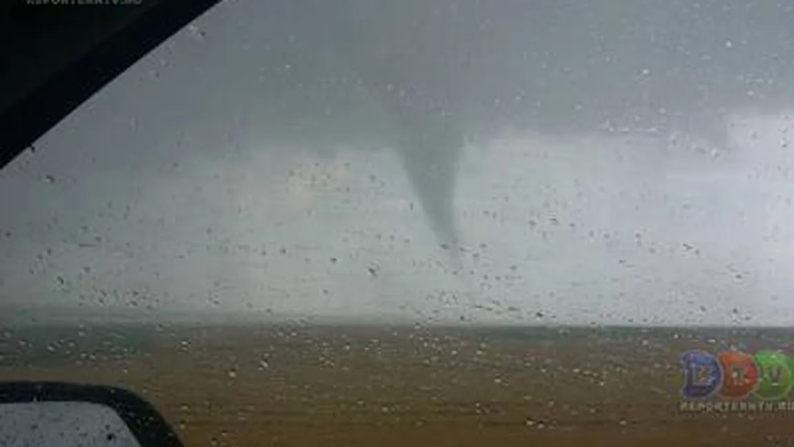 O nouă tornadă a fost surprinsă în judeţul Tulcea VIDEO