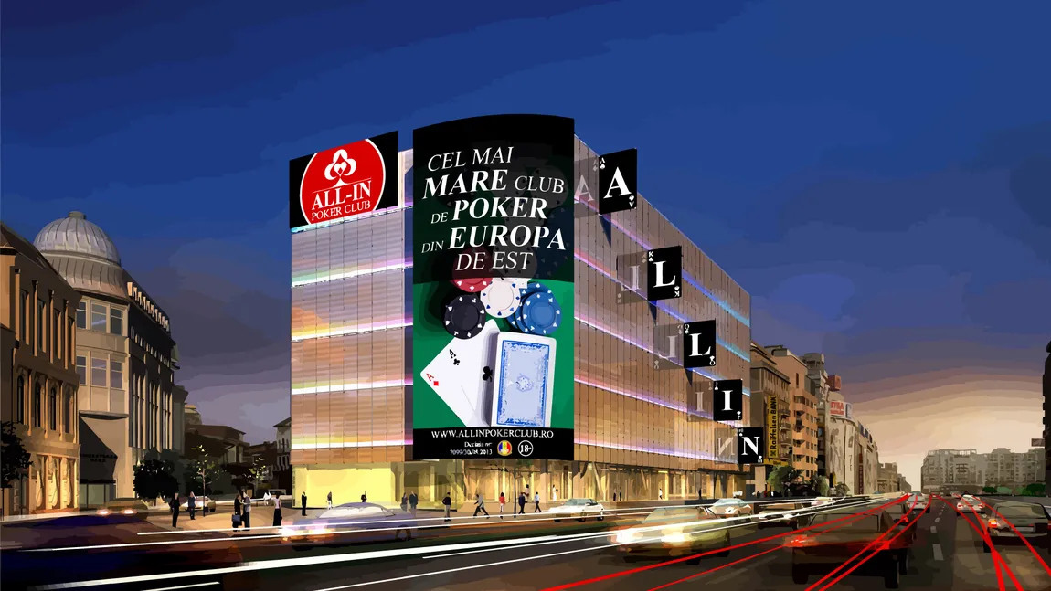 Bucureştiul va avea cel mai mare club de poker din sud-estul Europei. NEW ALL-IN se deschide pe 1 august