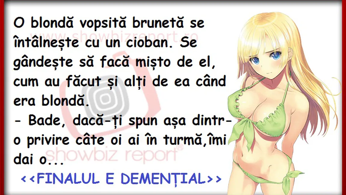 Bancul zilei: Blonda se întâlneşte cu un cioban