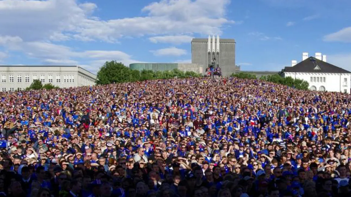 Cum au fost primiţi islandezii la revenirea în ţară de la Euro 2016 VIDEO