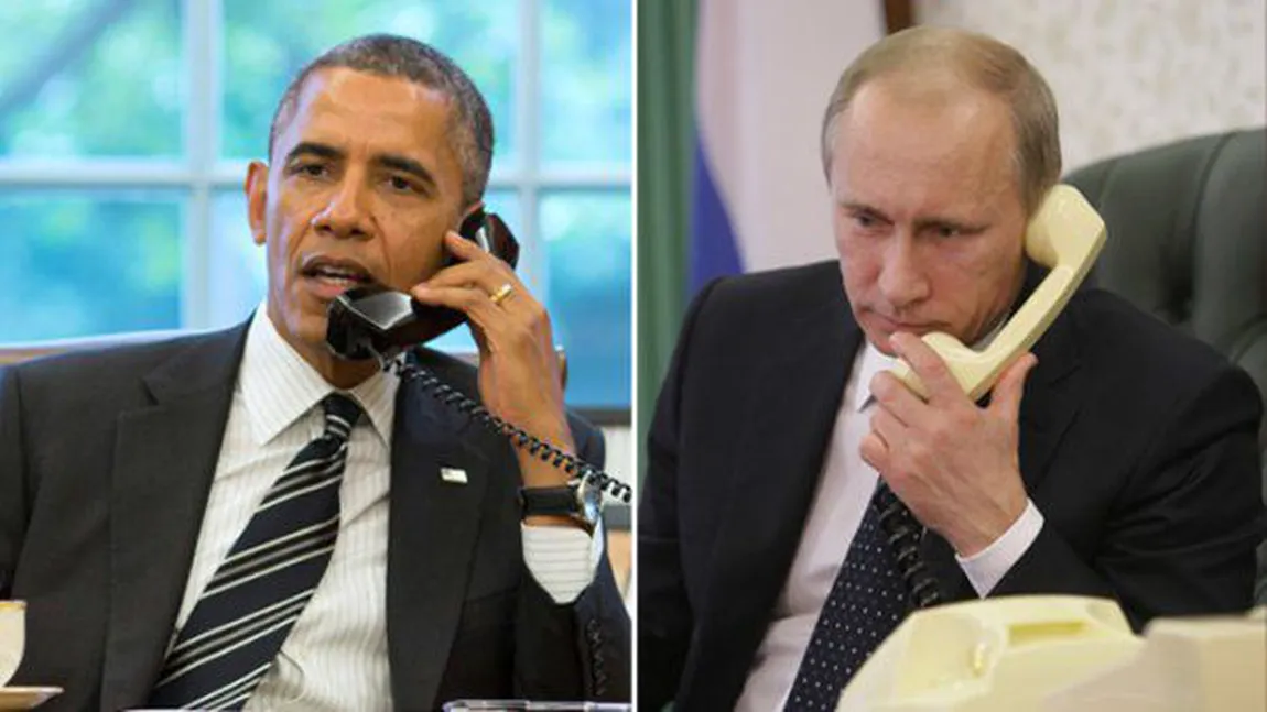 Obama şi Putin au discutat telefonic despre conflictul din Siria şi implicarea Rusiei în Ucraina