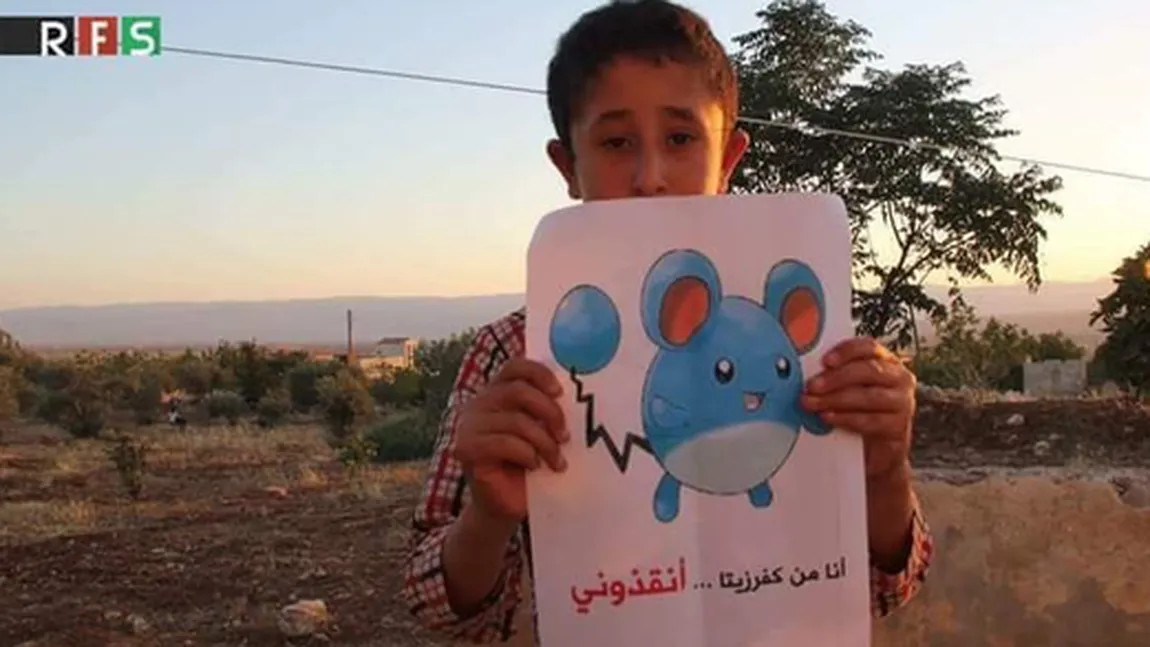 Emoţionant! Copii din Siria apelează la fotografii cu Pokemon ca să fie salvaţi