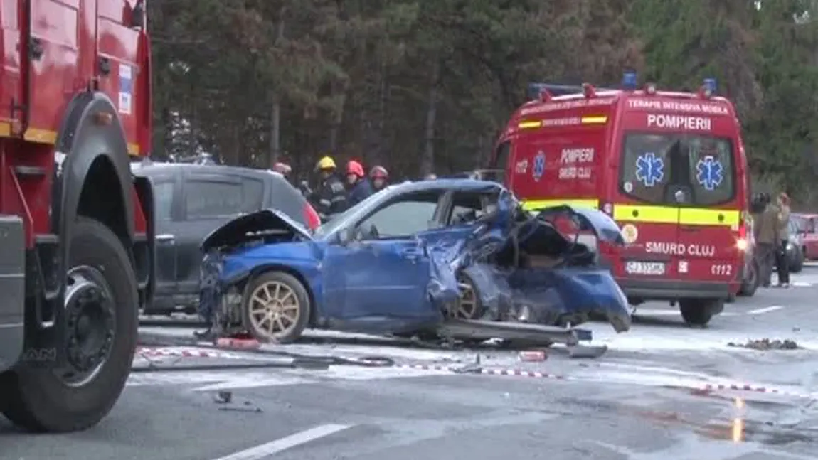 Carambol cu patru maşini în Culoarul Rucăr-Bran. Traficul este blocat pe ambele sensuri