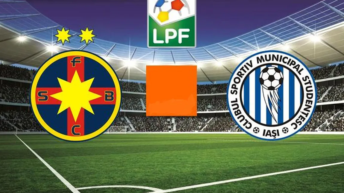 STEAUA - CSMS IASI 1-1 într-o restanţă din etapa I a LIGII I. Vezi CLASAMENTUL
