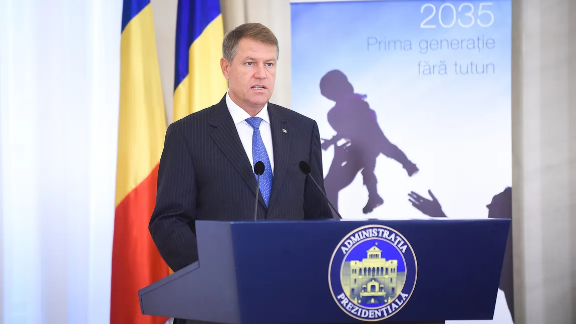 Klaus Iohannis promovează o campanie împotriva fumatului