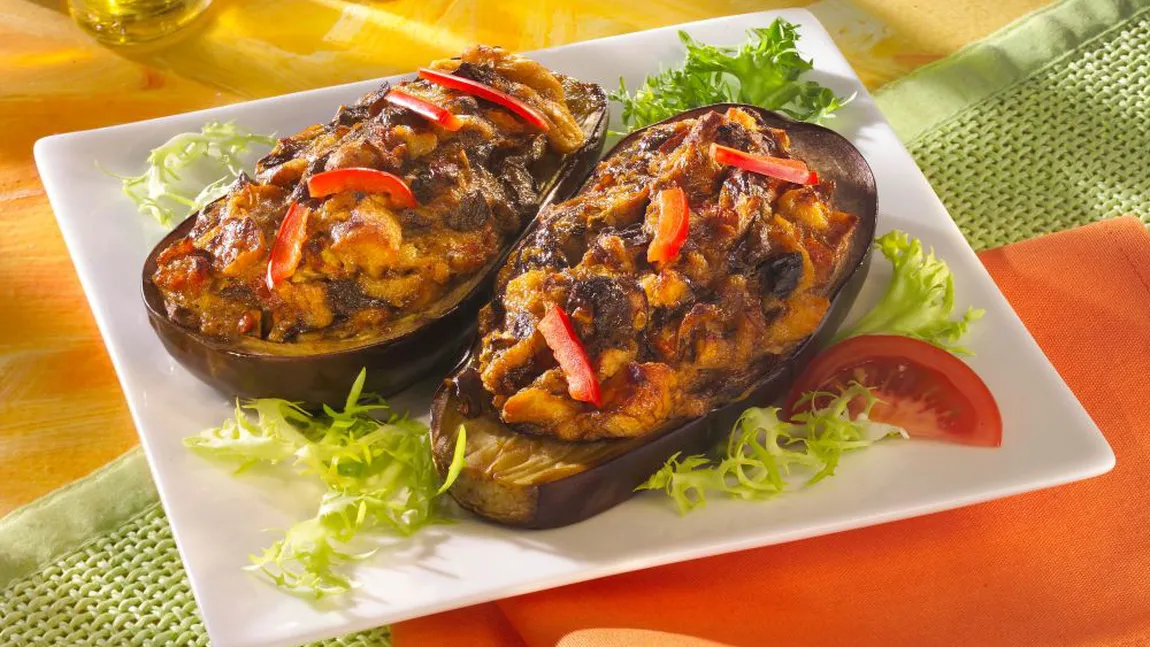 Vinete umplute cu carne şi ciuperci, reţetă rapidă şi gustoasă