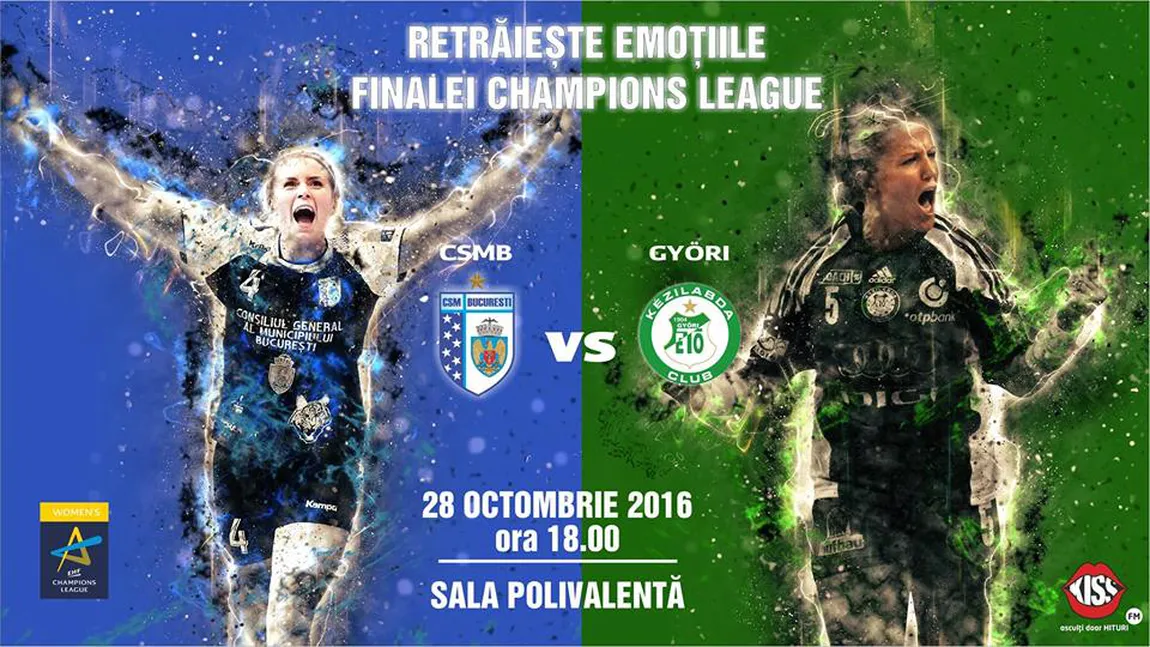 CSM Bucureşti-GYOR  24-27, în Liga Campionilor. Unguroaicele s-au răzbunat pentru finala pierdută în mai