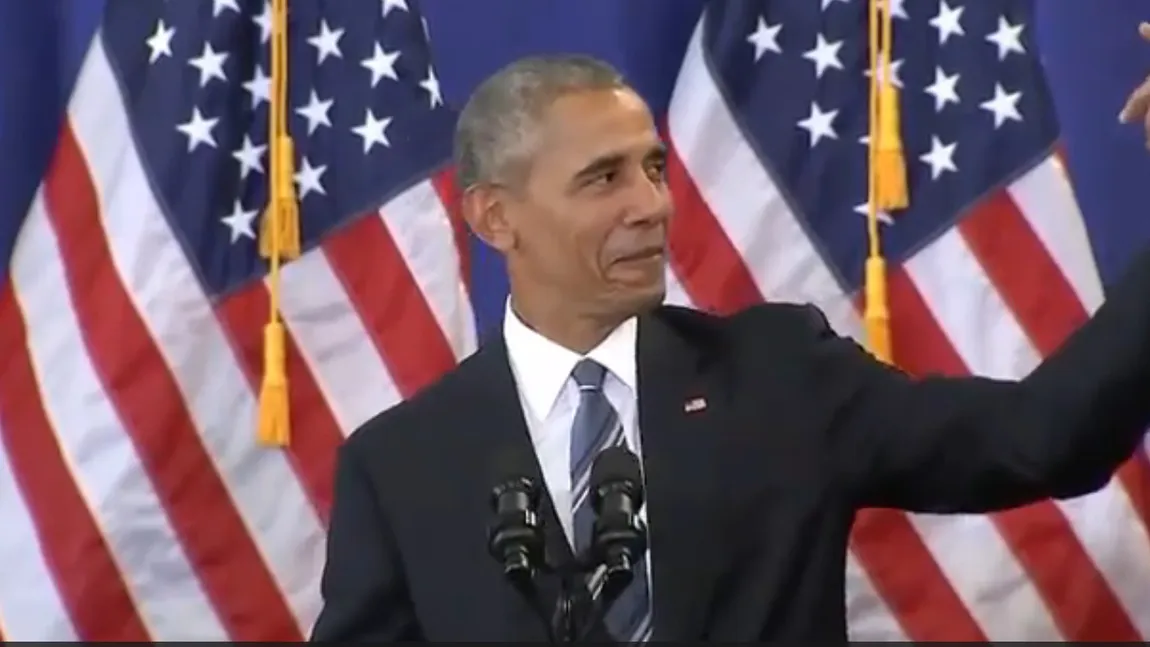 Barack Obama îşi imită fiicele dependente de telefoane VIDEO