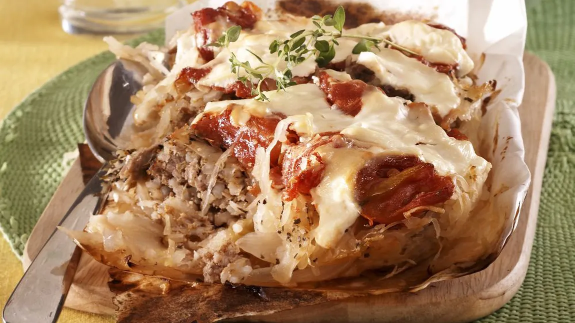 Varză cu carne tocată şi orez. O alternativă la delicioasele sarmale