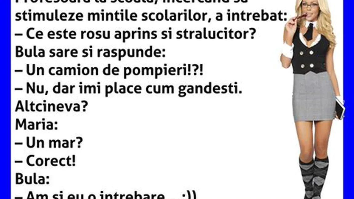 BANCUL ZILEI: Îmi place cum gândeşti...