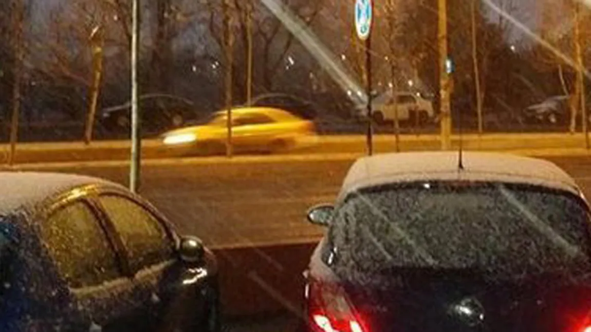 Prima ninsoare în Bucureşti. Ce se întâmplă în următoarele ore VIDEO