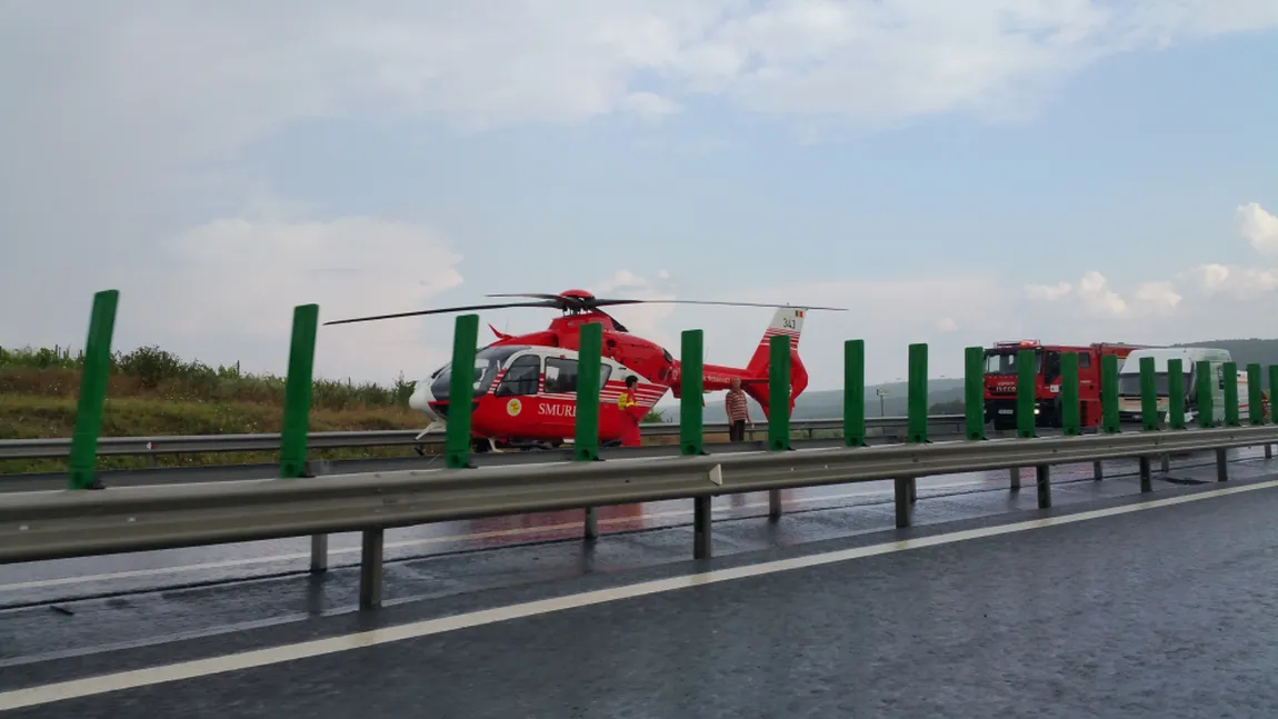 Accident grav pe Autostrada Soarelui. Elicopterul SMURD a intervenit de urgenţă