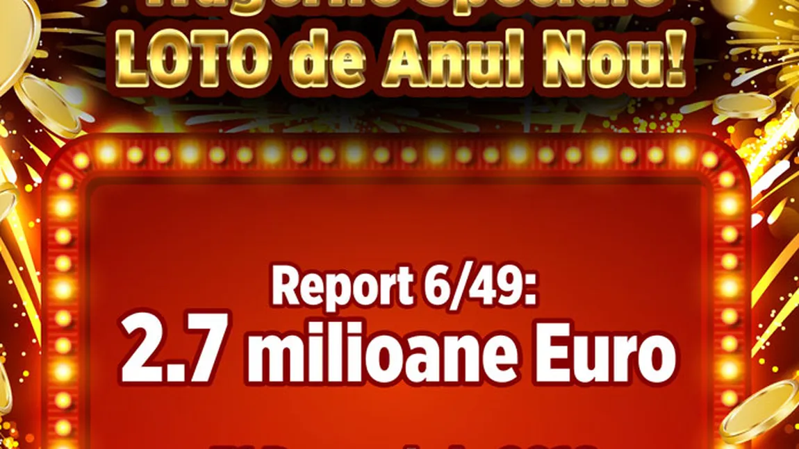 LOTO 31 DECEMBRIE 2016: Românii au mizat 14 milioane de lei la LOTO 6 DIN 49. REZULTATE LOTO