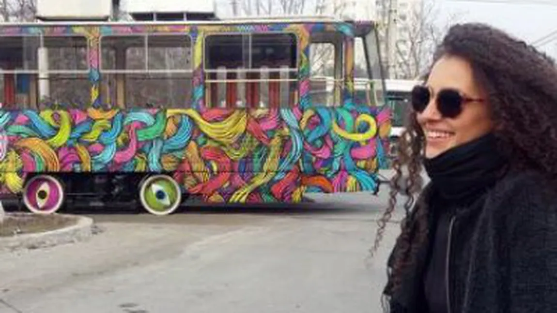 Un tramvai pictat în stilul graffiti va circula în Cluj-Napoca
