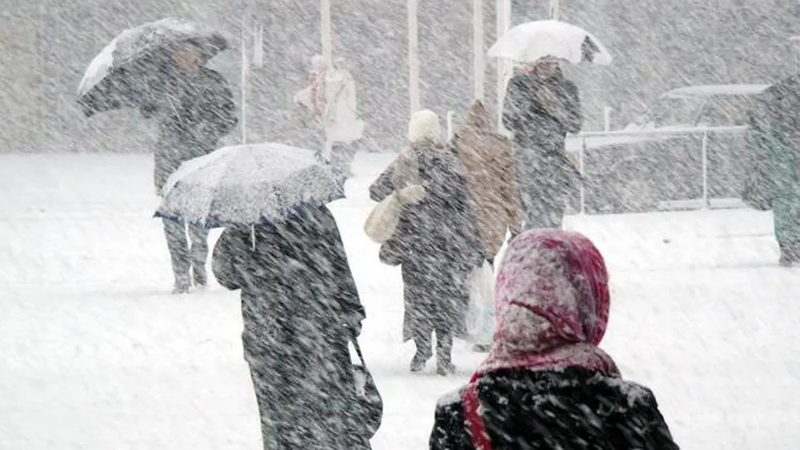 ATENŢIONARE METEO. COD GALBEN de polei, vânt puternic şi ninsori viscolite