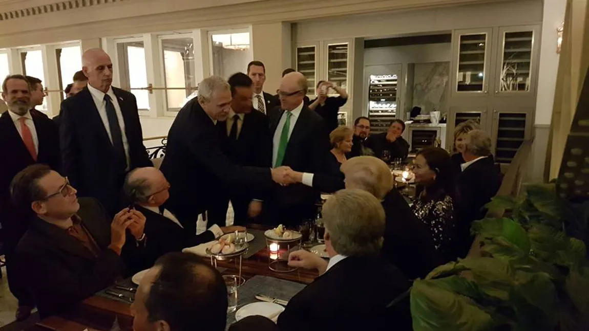 Liviu Dragnea şi Sorin Grindeanu au luat cina alături de Donald Trump FOTO