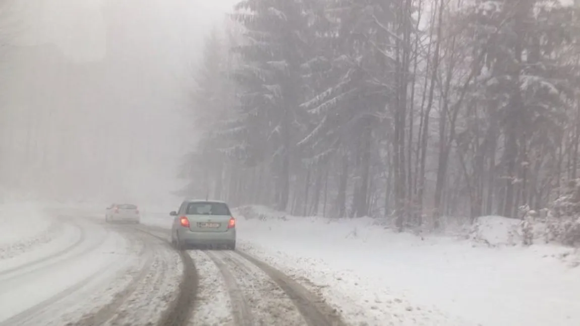 Ninge abundent în nordul ţării. Traficul rutier este îngreunat în mai multe zone VIDEO