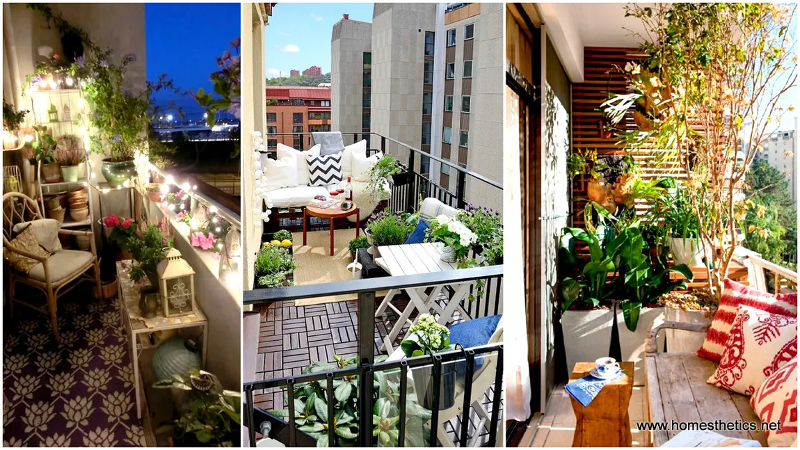 Cum poţi să decorezi în mod inteligent şi plăcut un balcon mic GALERIE FOTO