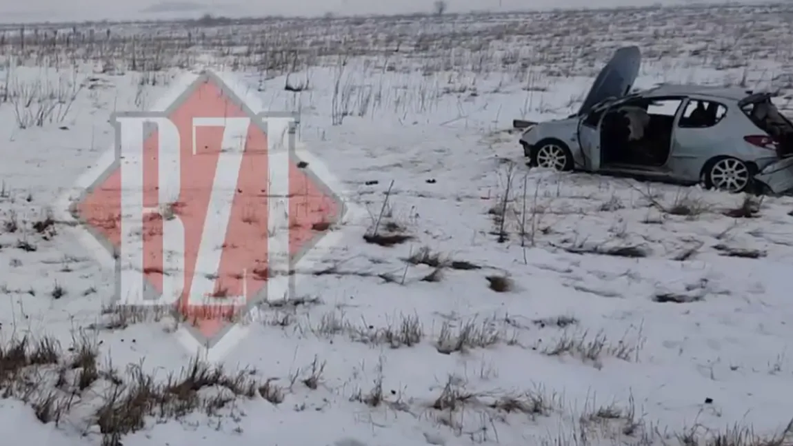 Accident grav în Iaşi. O maşină a zburat în câmp după un impact violent cu un alt autoturism