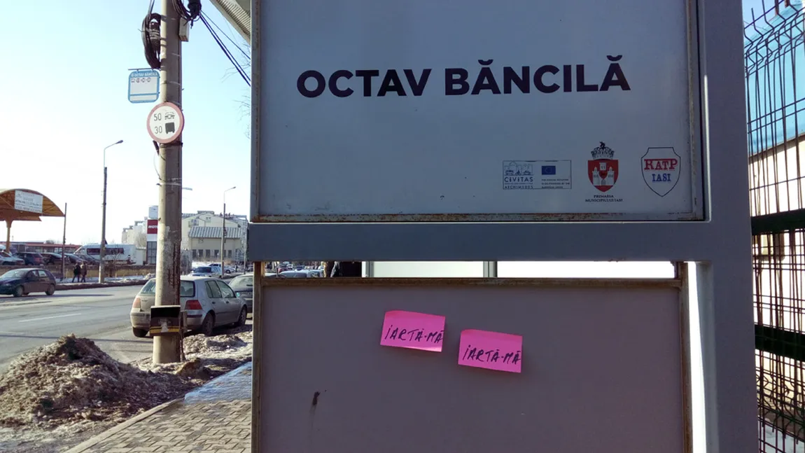 FOTOGRAFIA ZILEI. Rugăminte de iertare pe post-it-uri roz