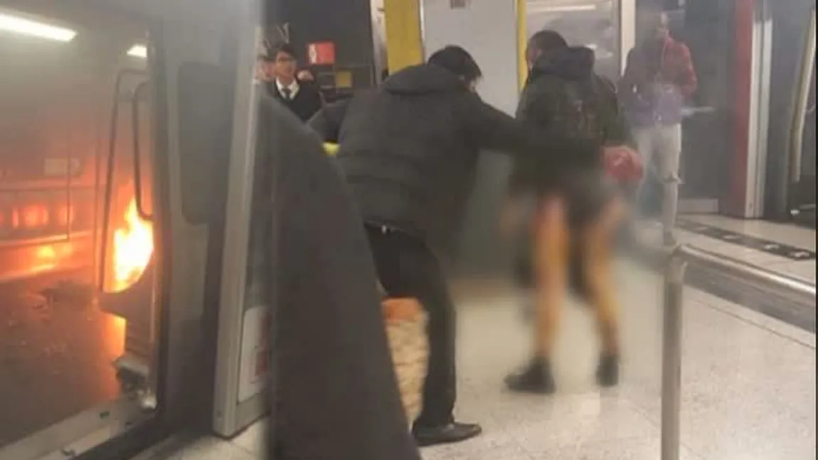 Alertă la metrou în Hong Kong. 12 oameni au fost răniţi după ce un bărbat a aruncat cu cocktail Molotov