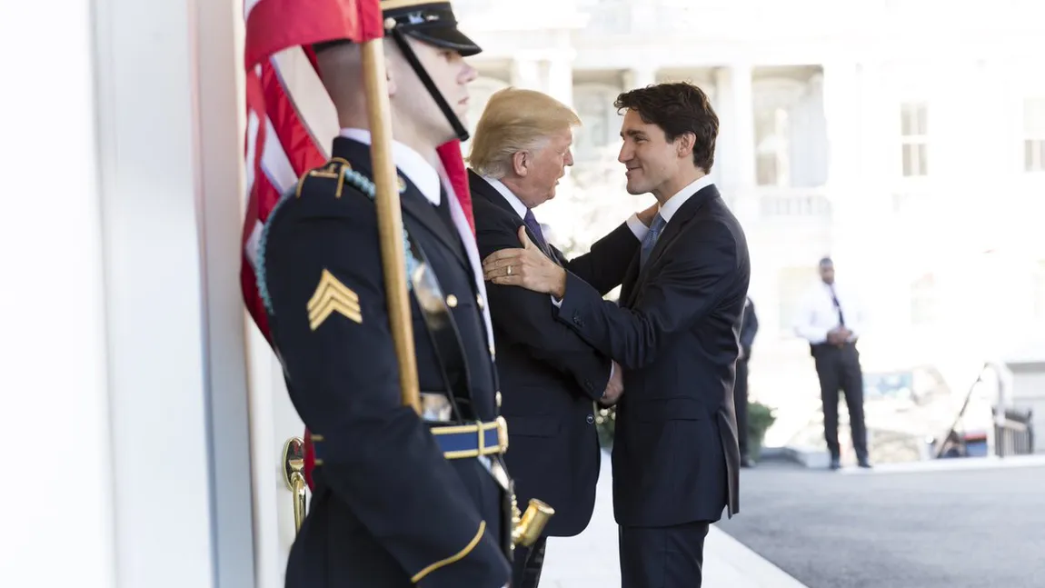 Trudeau, primit la Casa Albă de Trump. Subiectul principal: viitoarele relaţii economice între Otawa şi Washington