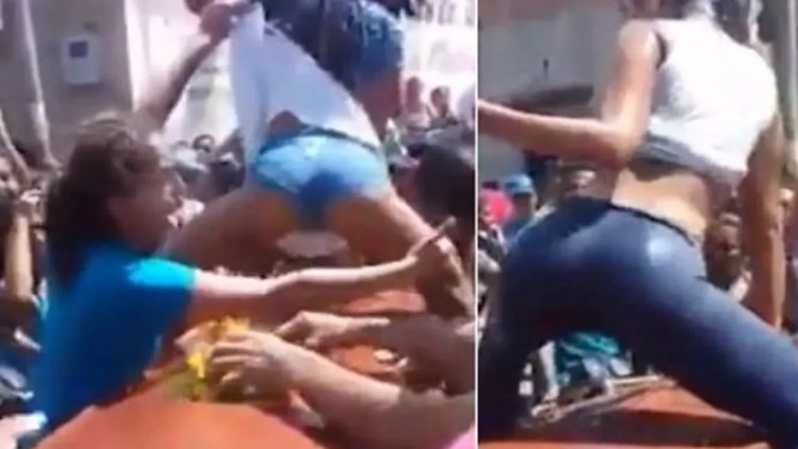 Două tinere au dansat lasciv pe un sicriu, în cinstea răposatului. VIDEO