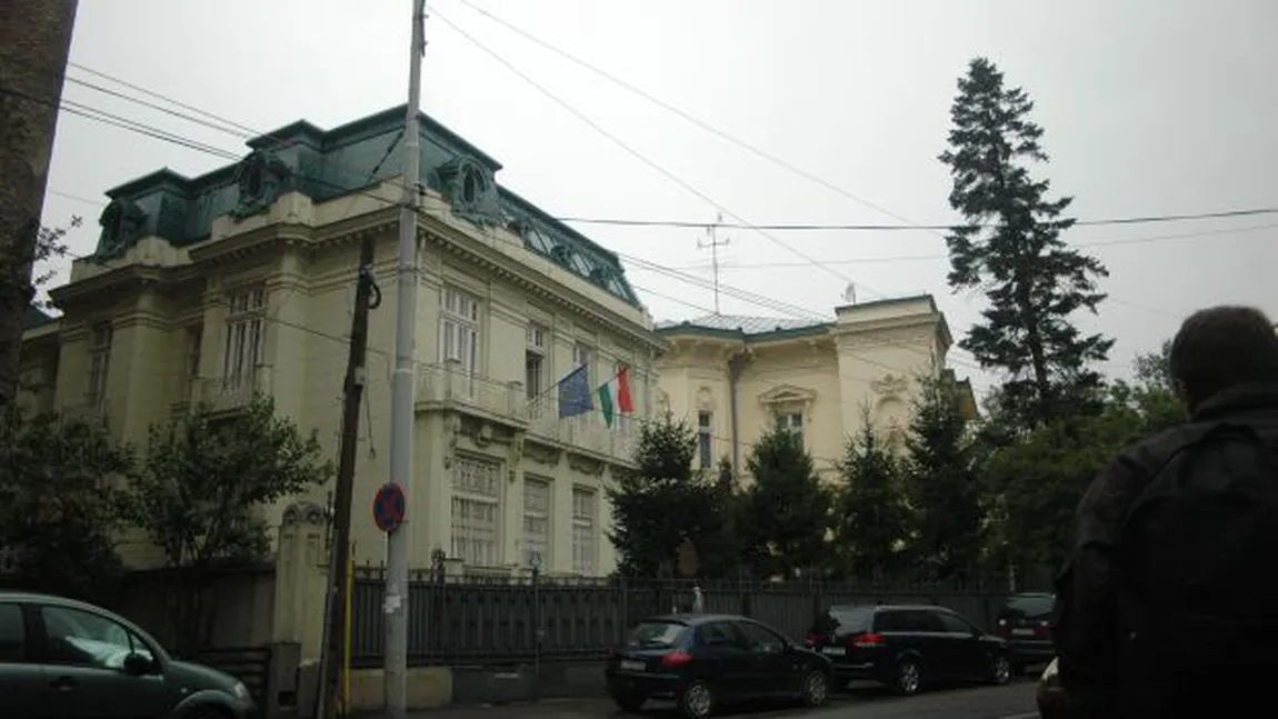 Miting de susţinere a Universităţii Central-Europene din Budapesta, în faţa Ambasadei Ungariei la Bucureşti