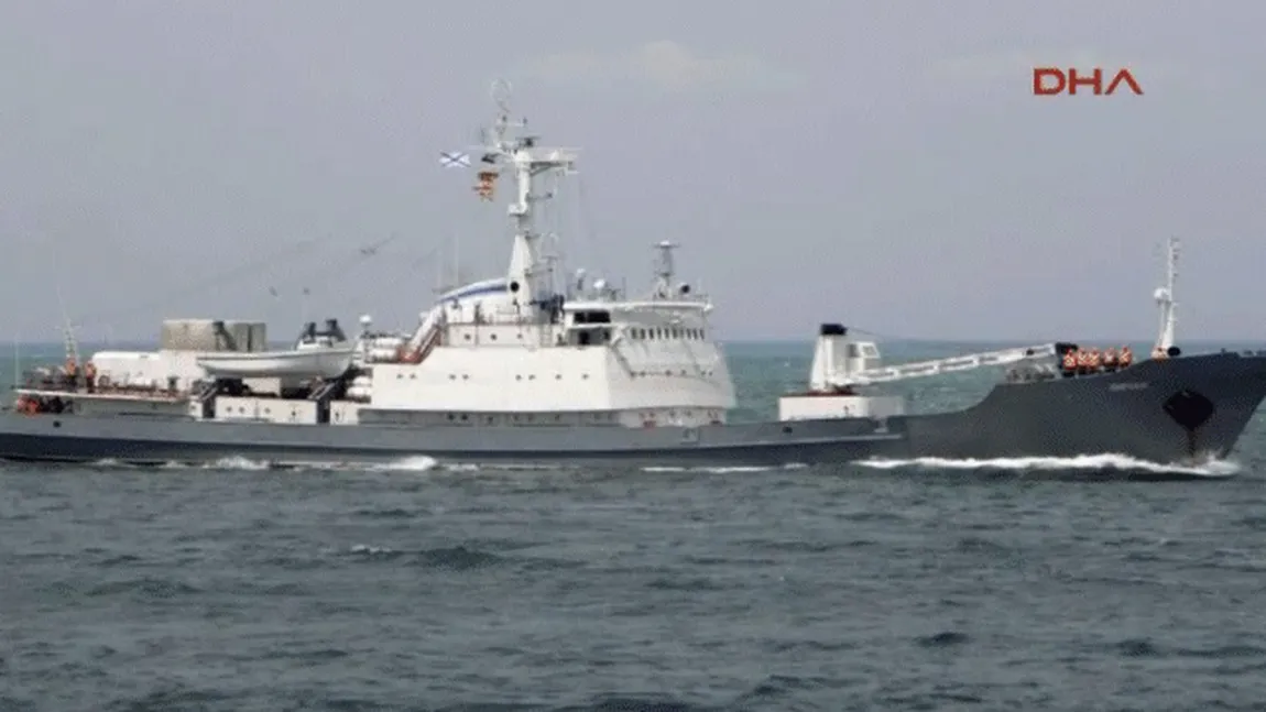 Coliziune în Marea Neagră între o navă-spion rusă şi un cargo, lângă coastele turceşti. Vasul rusesc s-a scufundat