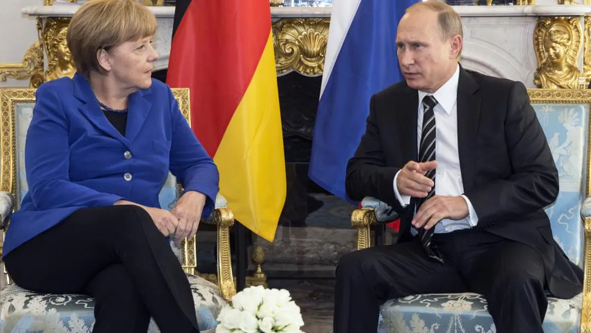 Angela Merkel se întâlneşte cu Vladimir Putin pe litoralul Mării Negre