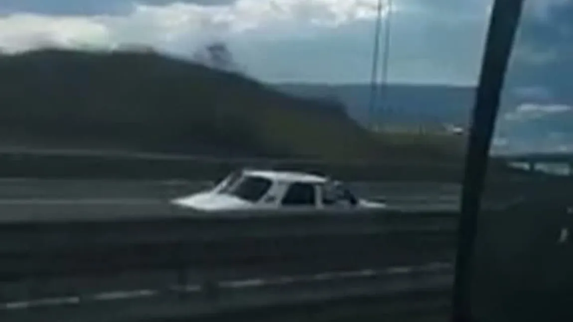 Imagini incredibile pe Autostrada A3 Gilău-Turda. Un şofer a fost filmat în timp ce conducea pe contrasens VIDEO