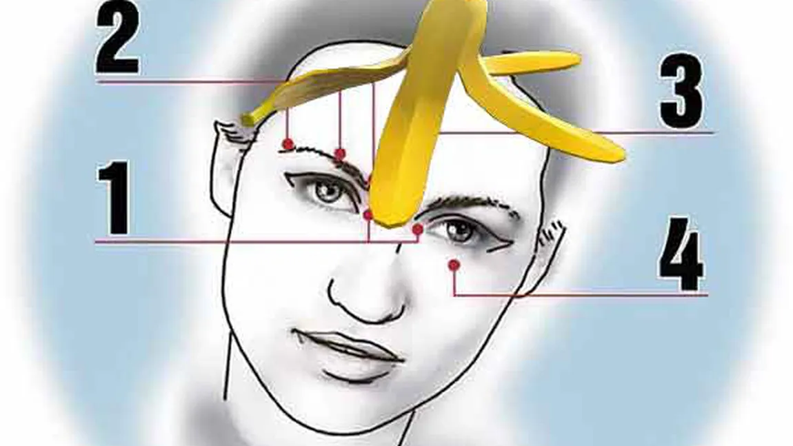 Aplică o coajă de banană pe frunte şi durerea de cap trece ca prin miracol