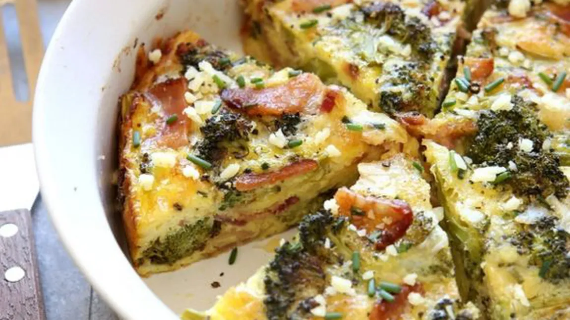 Reţeta zilei: Budincă de broccoli cu bacon