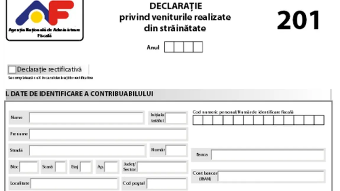 Declararea veniturilor din străinătate: Ce PFA-uri NU trebuie să depună formularul 201