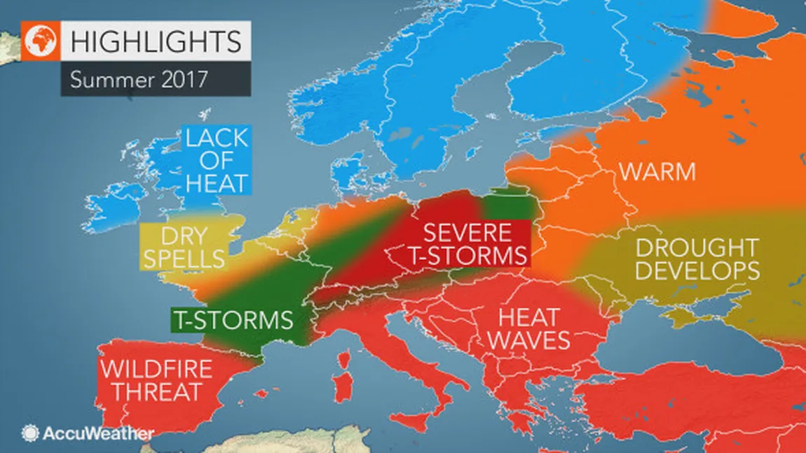 PROGNOZA VERII pentru Europa. România va fi lovită de valuri de caniculă şi de secetă excesivă