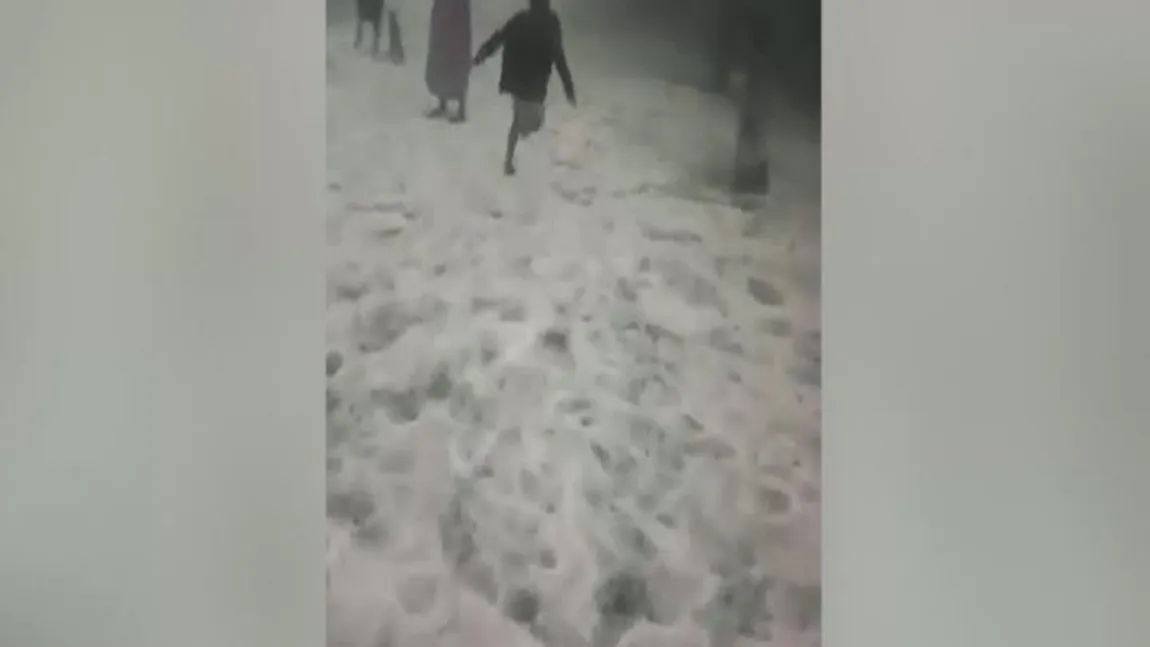 IMAGINI RARE. Furtună cu grindină în Africa VIDEO