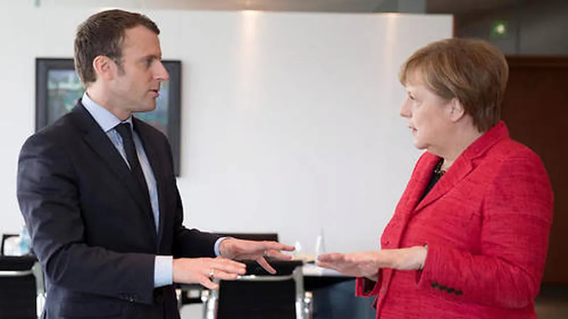 Emmanuel Macron vrea aprofundarea integrării europene. Angela Merkel cere consolidarea zonei euro