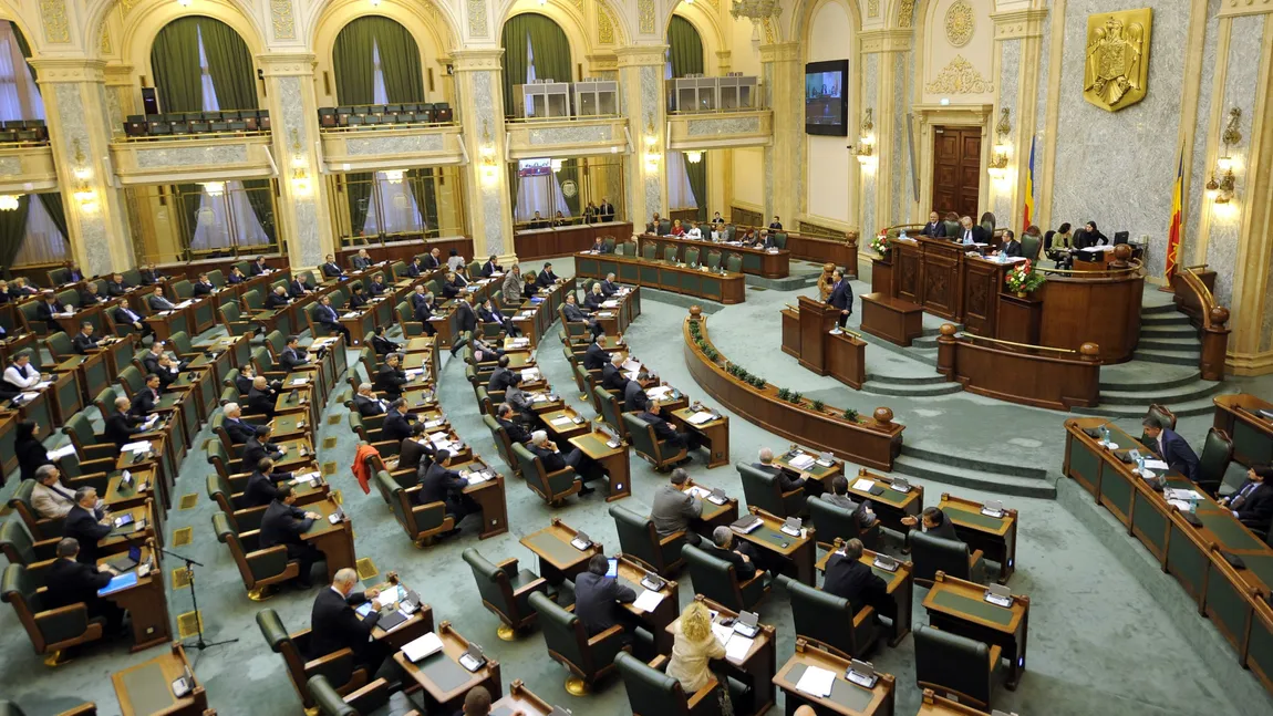 Deputaţii USR au protestat în plenul Senatului împotriva legii graţierii. Şedinţa a fost întârziată o jumătate de oră VIDEO