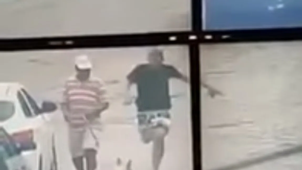 A scăpat de Poliţie, dar a fost prins de un câine în lesă. Scenă ireală cu un hoţ neutralizat în mijlocul străzii VIDEO