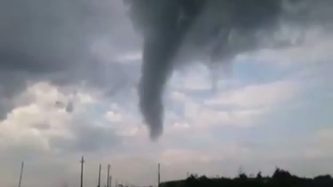 O nouă tornadă a făcut prăpăd la Făcăeni. A smuls acoperişuri şi a devastat o pădure VIDEO