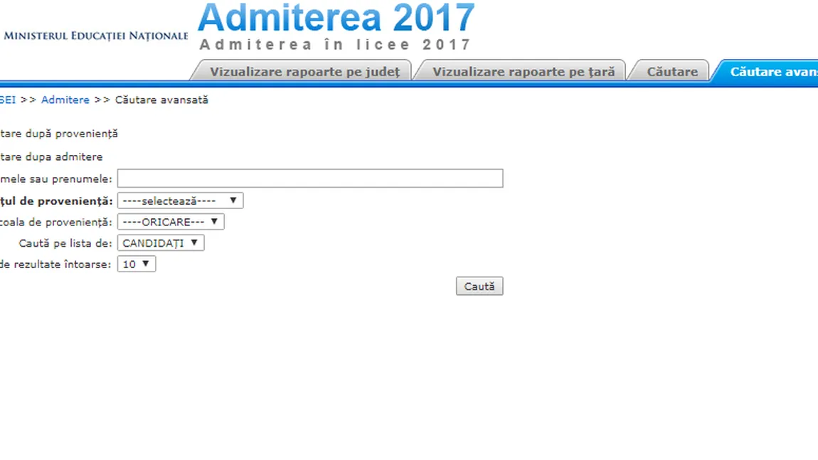EDU.RO ADMITERE LICEE 2017. REZULTATE REPARTIZARE computerizată 2017, caută-ţi colegii după nume
