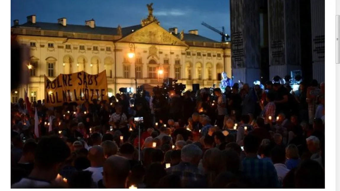 Demonstraţii în Polonia împotriva reformelor în Justiţie. UE, 