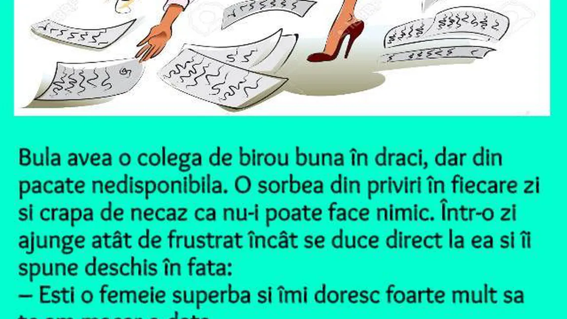 BANCURI: Bula si colega de birou. Finalul este DEMENŢIAL!
