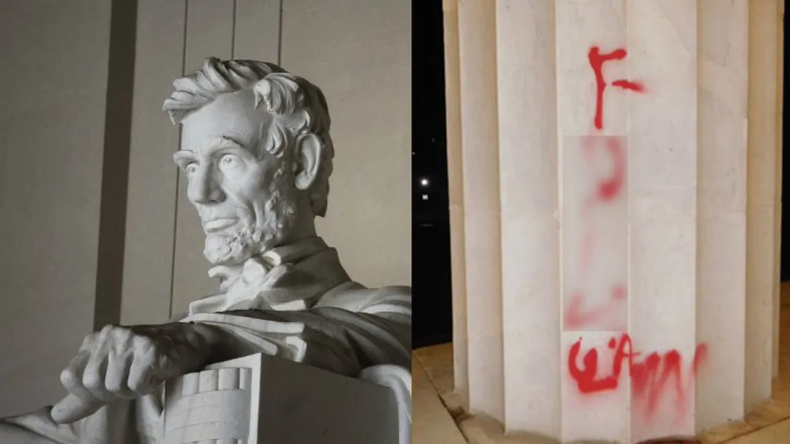 Monumentul lui Lincoln din Washington a fost vandalizat cu graffiti
