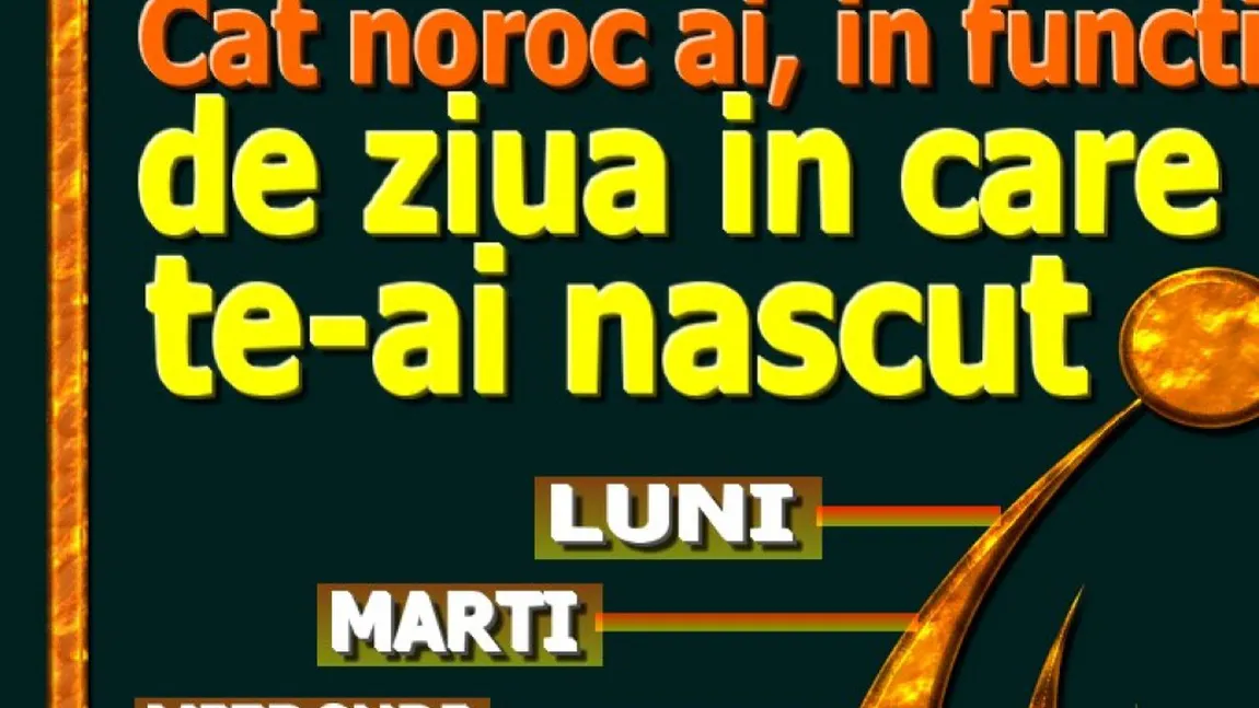 Vârsta apogeului financiar, în funcţie de ziua săptămânii în care te-ai născut. Te-ai născut joi? vineri?