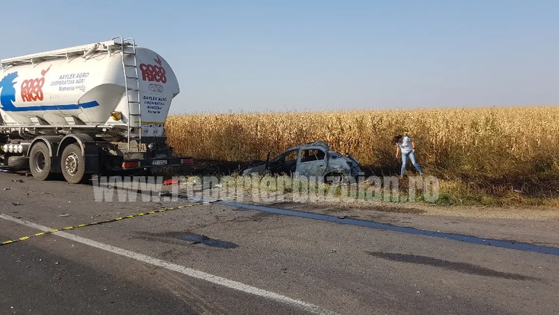 Accident grav în Buzău. Un bărbat a murit carbonizat