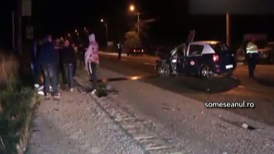 Accident în Cluj, între un autocar plin cu pasageri şi un taxi VIDEO