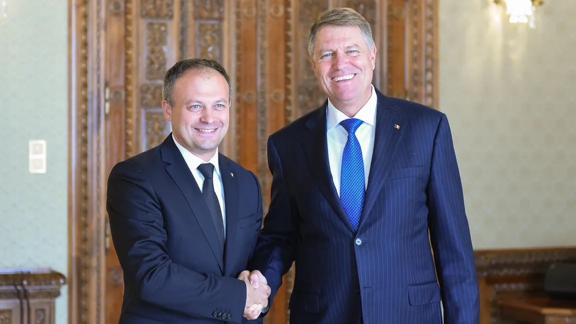 Klaus Iohannis s-a întâlnit cu preşedintele Parlamentului Republicii Moldova, Andrian Candu